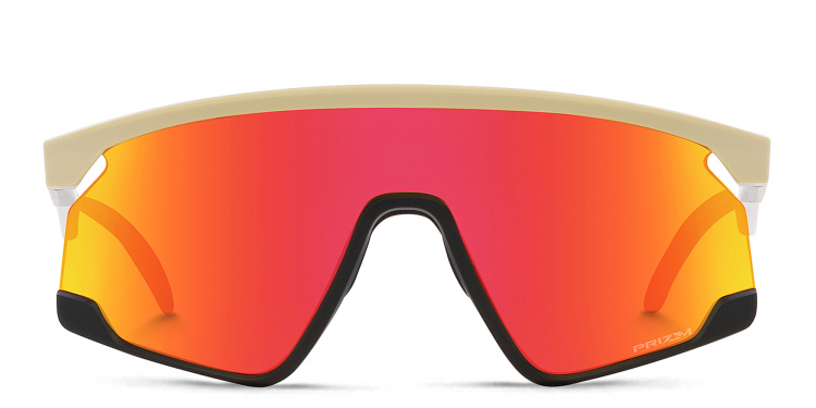 تسوق نظارات شمسية بي أكس تي آر للجنسين بإطار نصفي على شكل قناع اوكلي بلون بيج أونلاين.