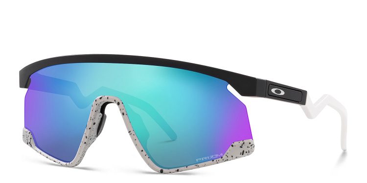 Shop Oakley BXTR Unisex Half-Rim Mask Sunglasses in Black online.