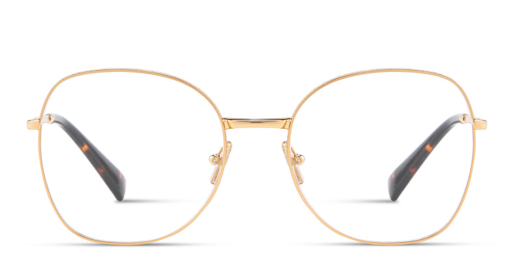 تسوق نظارات طبية غير منتظمة كبيرة ميو ميو بلون ذهبي أونلاين.