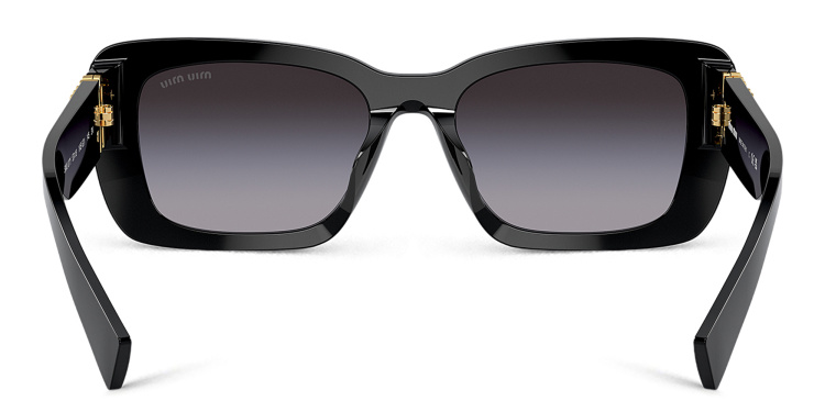 Shop MIU MIU Rectangle Sunglasses in Black online.