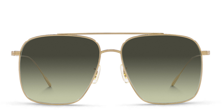 Shop OLIVER PEOPLES Unisex Pilot Sunglasses in Gold online.