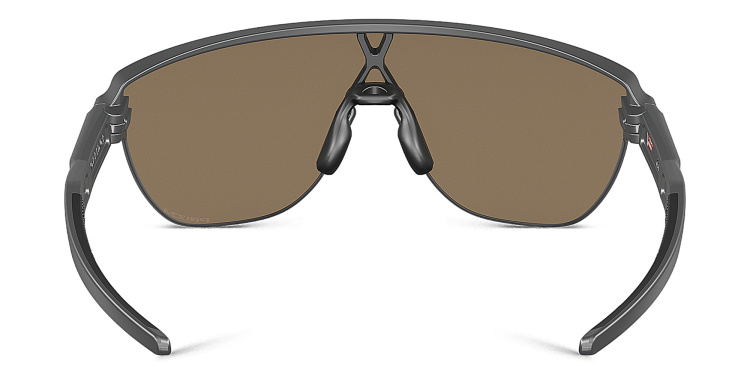 Shop Oakley Half-Rim Mask Sunglasses in Black online.