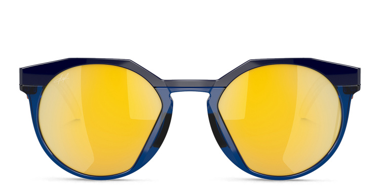 Shop Oakley HSTN Round Sunglasses in Blue online.