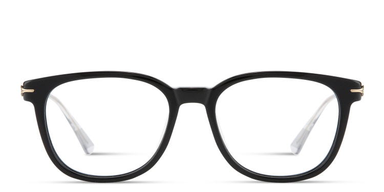 Shop MONTBLANC Square Eyeglasses in Black online.