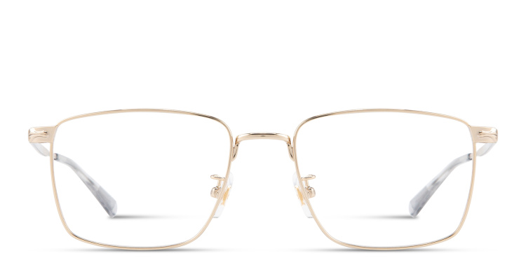 تسوق نظارات طبية مربّعة مونت بلانك بلون ذهبي أونلاين.