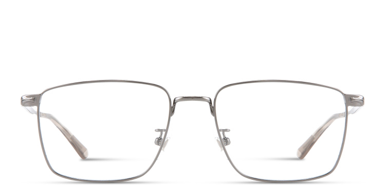 Shop MONTBLANC Square Eyeglasses in Silver online.