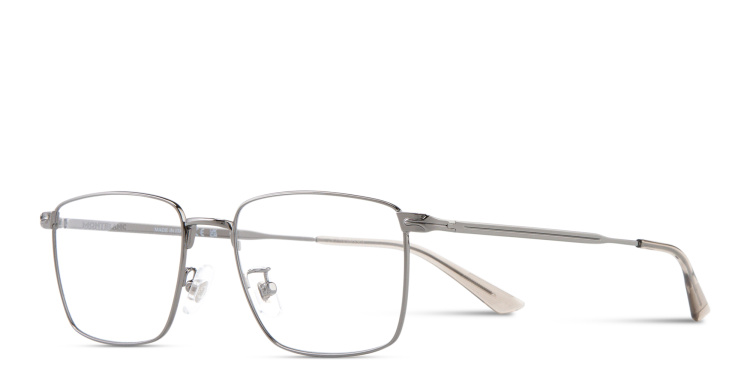 Shop MONTBLANC Square Eyeglasses in Silver online.