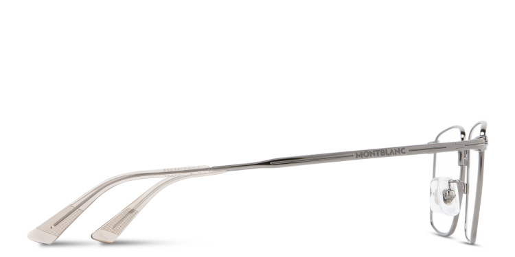 Shop MONTBLANC Square Eyeglasses in Silver online.