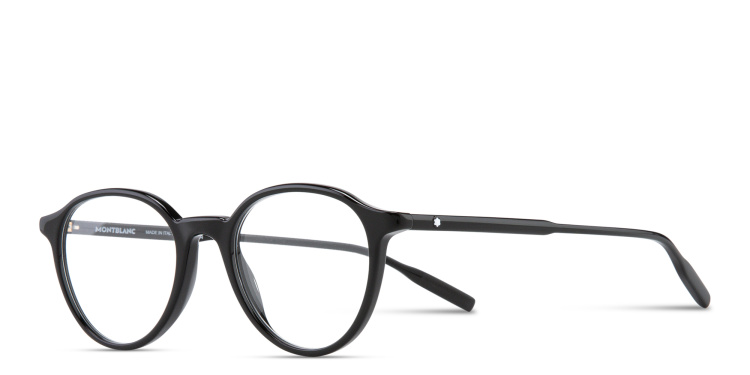Shop MONTBLANC Panthos Eyeglasses in Black online.