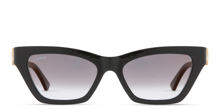 Shop Cartier Double 'C'de Cartier Cat-Eye Sunglasses in Black online.