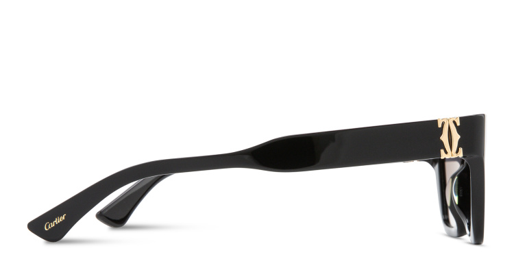Shop Cartier Double 'C'de Cartier Cat-Eye Sunglasses in Black online.