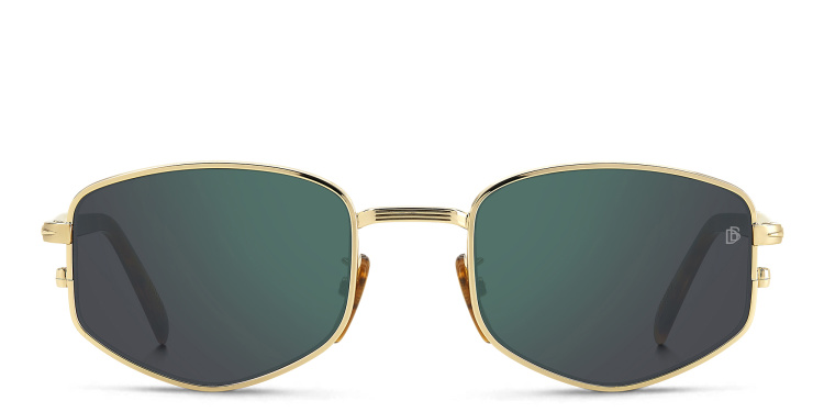 تسوق نظارات شمسية غير منتظمة ديفيد بيكهام بلون ذهبي أونلاين.