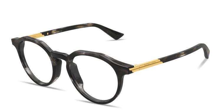 Shop BOTTEGA VENETA Ribbon Panthos Eyeglasses in Black online.