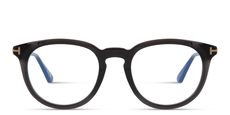 Shop TOM FORD Round Eyeglasses in Black online.