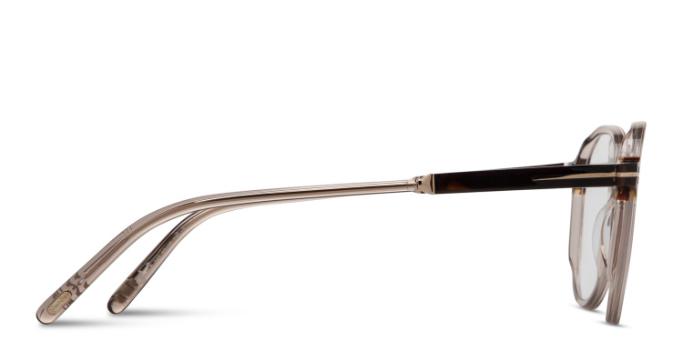 Shop TOM FORD Round Eyeglasses in Brown online.