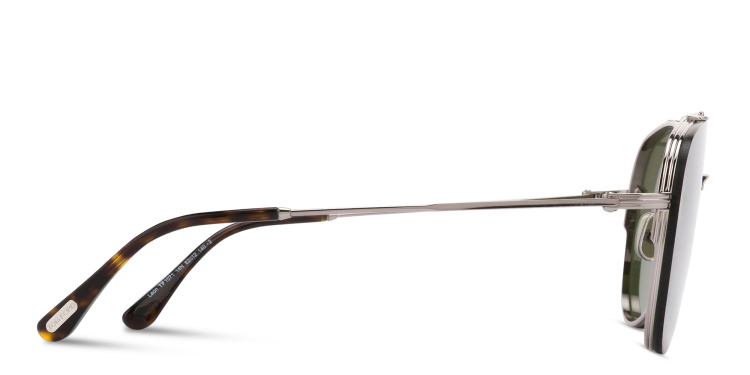 Shop TOM FORD Leon Pilot Sunglasses in Silver online.