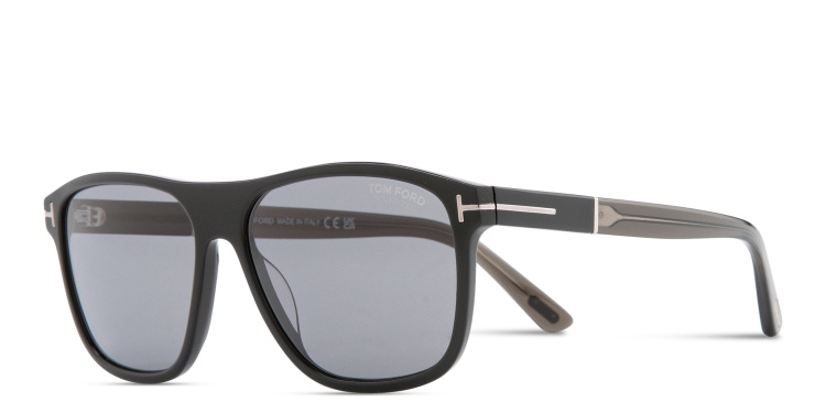 Shop TOM FORD Frances Square Sunglasses in Black online.