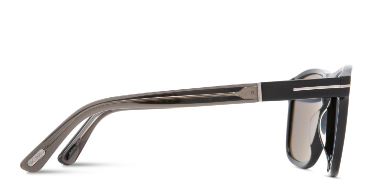 Shop TOM FORD Frances Square Sunglasses in Black online.