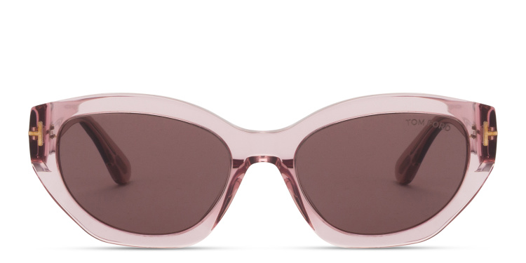 Shop TOM FORD Penny Irregular Sunglasses in Pink online.