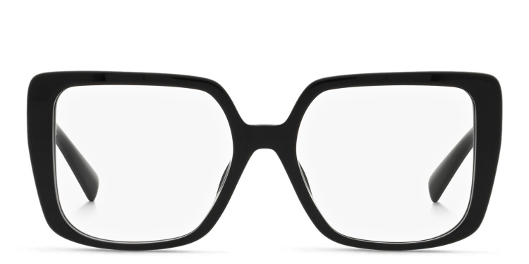 Shop MIU MIU Square Eyeglasses in Black online.