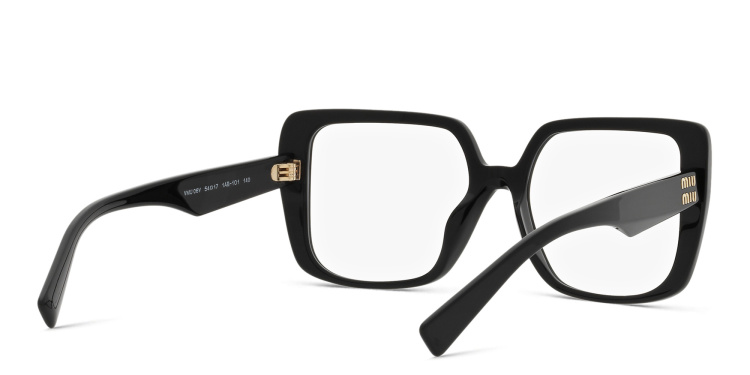 Shop MIU MIU Square Eyeglasses in Black online.