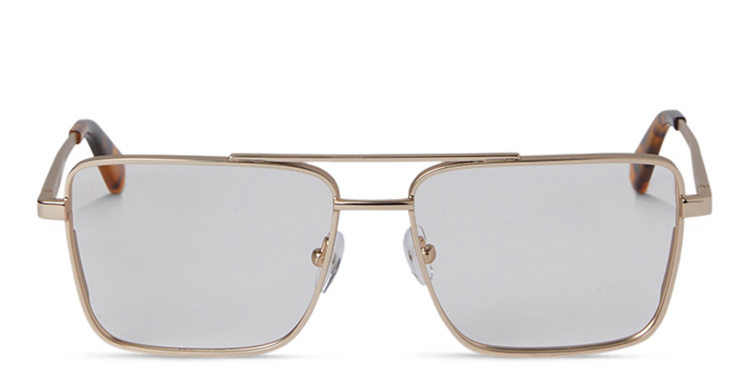 تسوق نظارات طبية ستايل 66 بإطار مستطيل واسع للجنسين أوف وايت بلون ذهبي أونلاين.