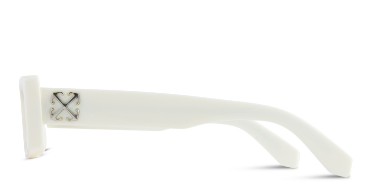 Shop OFF WHITE Arthur Unisex Rectangle Sunglasses in White online.
