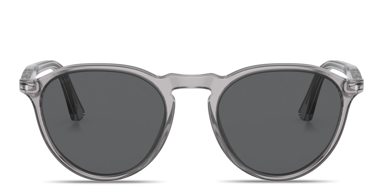 تسوق نظارات شمسية دائرية للجنسين بشعار السهم بيرسول بلون رمادي أونلاين.