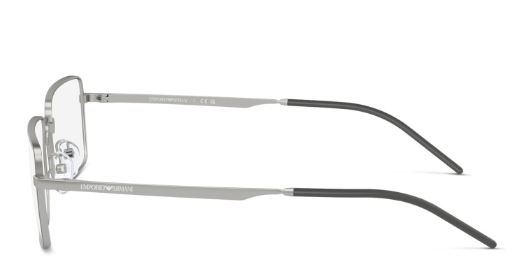 Shop Emporio Armani Wide Rectangle Eyeglasses in Silver online.