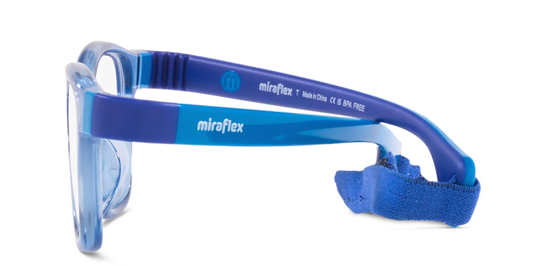 Shop Mira Flex Logo Kids Square Eyeglasses in Blue online.