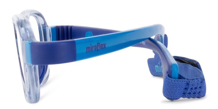 Shop Mira Flex Kids Rectangle Eyeglasses in Blue online.