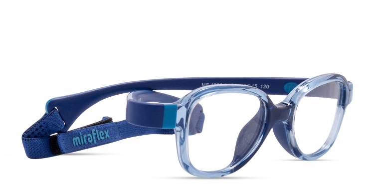 Shop Mira Flex Flexible & Safe Kids Square Eyeglasses in Blue online.