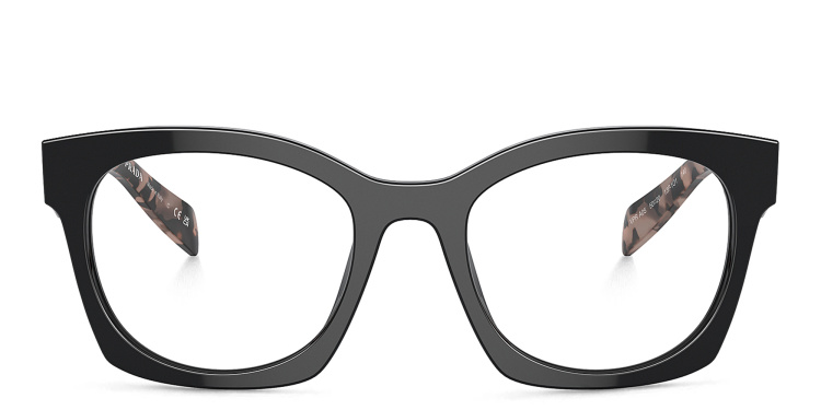 تسوق نظارات طبية غير منتظمة برادا بلون أسود أونلاين.