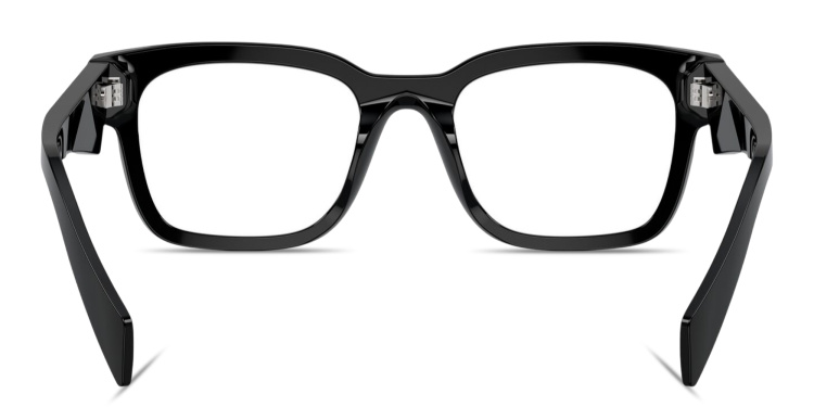 Shop PRADA Logo Signature Pillow Eyeglasses in Black online.