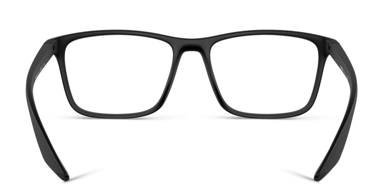 Shop Prada Linea Rossa Wide Pillow Eyeglasses in Black online.