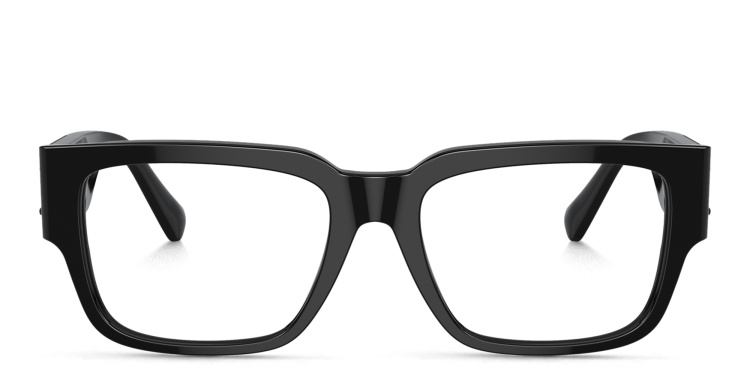 تسوق نظارات طبية مربّعة فيرزاتشي بلون أسود أونلاين.