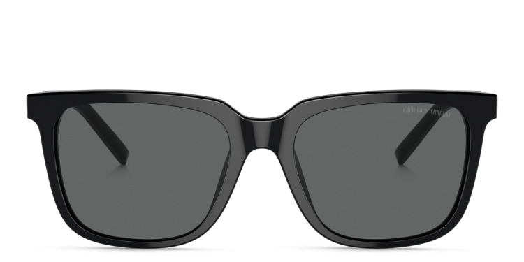 Shop GIORGIO ARMANI Pillow Sunglasses in Black online.
