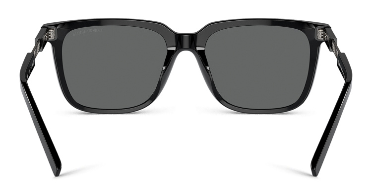 Shop GIORGIO ARMANI Pillow Sunglasses in Black online.