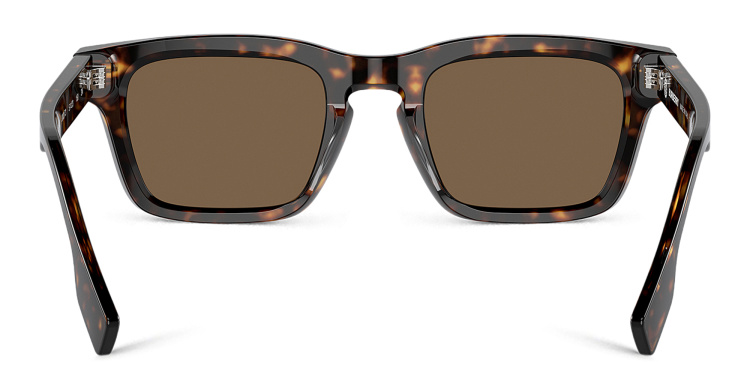 Shop BURBERRY Rectangle Sunglasses in Havana online.