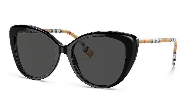 Shop BURBERRY Cat-Eye Sunglasses in Black online.