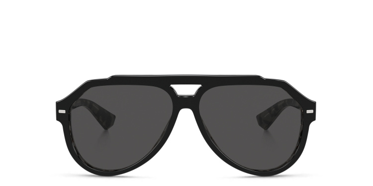 Shop Dolce & Gabbana Pilot Sunglasses in Black online.