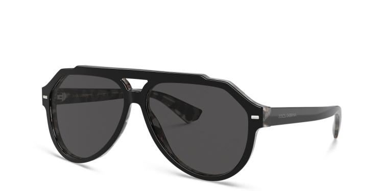 Shop Dolce & Gabbana Pilot Sunglasses in Black online.