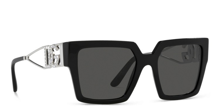 Shop Dolce & Gabbana Square Sunglasses in Black online.