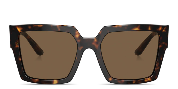Shop Dolce & Gabbana Square Sunglasses in Havana online.