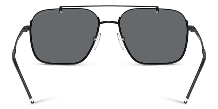 تسوق نظارات شمسية مستطيلة امبوريو أرماني بلون أسود أونلاين.