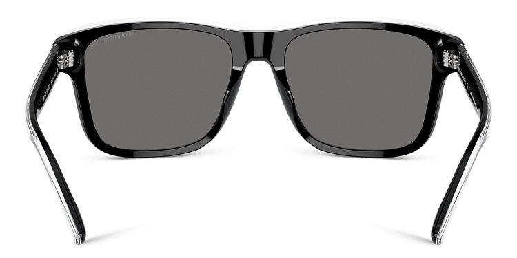 Shop Emporio Armani Pillow Sunglasses in Black online.