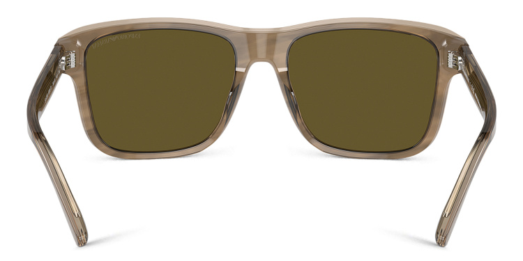 Shop Emporio Armani Pillow Sunglasses in Brown online.