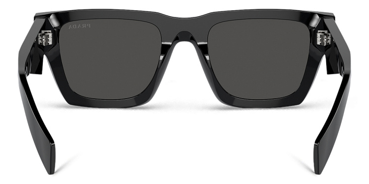 تسوق نظارات شمسية بيلو بشعار العلامة برادا بلون أسود أونلاين.