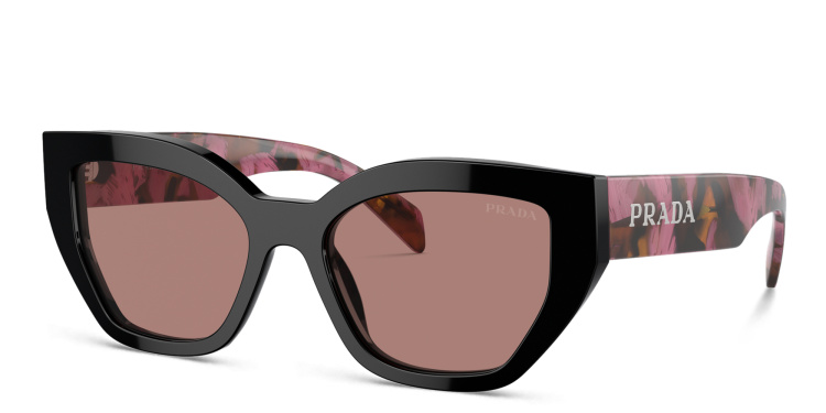 تسوق نظارات شمسية طراز بترفلاي برادا بلون أحمر أونلاين.