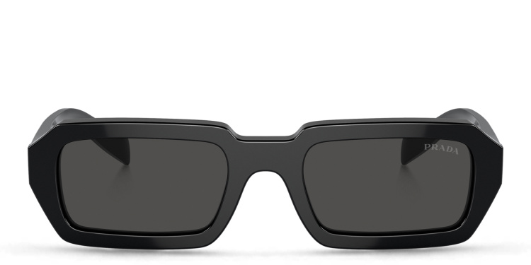 تسوق نظارات شمسية مستطيلة برادا بلون أسود أونلاين.
